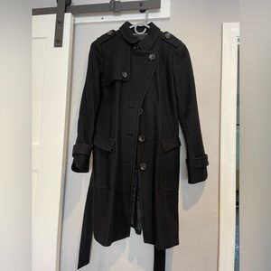 Banana Republic Black Wool Trench Coat